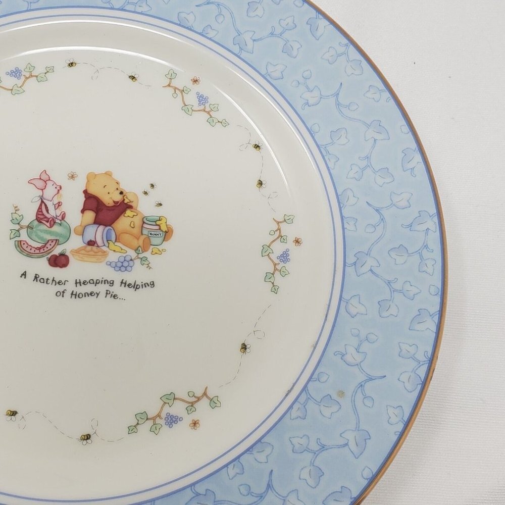 Vintage 2000 LENOX DISNEY THE POOH PANTRY Dessert Plates Fine Porcelain - Picture 8 of 11